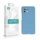 SPRIG Compatible with Mi 11 Lite Phone Liquid Silicone Cover Premium Back Cover Drop Tested Shock Proof Mobile Case for Men, Women, Boys and Girls with Camera Protection (Denim Blue)