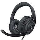 EKSA E4 AirComfy Headsets with Microphone Noise Cancelling, Over-Ear PC Headphones, Crystal Clear Surround Sound 263g Ultra Lightweight 3.5mm Wired Computer Headset for Laptop/PS4/PS5/Xbox/Switch