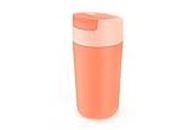 Joseph Joseph Sipp Travel mug, Hygienic, Leakproof reusable mug, Coffee & Tea Cup with Lid - 454 ml (16 fl. oz) - Coral