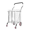 Large Aluminum Grocery Shopping Cart/Market Trolley With Swivel Wheel
