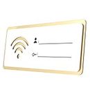 Hotel Wall WiFi Password Sign Home Decor Wall Art WiFi Sign Sticker Internet Password Sign WiFi Password Board for Business Office Table Shelf 20X8 White Decor