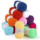 Yarn for Crocheting 12 Skein Multicolor