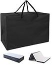 Joymo Folding Mattress Storage Bag for 6" Queen, Waterproof Foldable Mattress Cover for Memory Foam Guest Bed, Dustproof Heavy Duty Tri-Fold Floor Mattress Carrying Case (28"x61"x18")