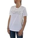 T-Shirt Michael Kors Logo Cotone Biologico, Bianco, S