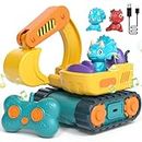 Lehoo Castle Toys for 3 Year Old Boys, Remote Control Cars for Kids, Rechargeable RC Construction Toys Excavator Toys for Boys, Toy Cars for Toddlers 1-3, Toddler Outdoor Toys