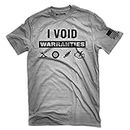 Off-Camber Apparel I Void Warranties Funny Mechanic Garage Automotive Off-Road Race t-Shirt Made in The USA (XL) Graphite Gray
