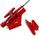 MS JUMPPER Adjustable Fletching Jig Straight and Helix Tool with Clamp for DIY Archery Arrows (Red)
