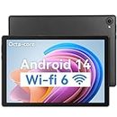 Freeski Tablet 10 Zoll, Android 14 Tablet PC, 8GB RAM+32GB ROM (1TB TF), Octa-Core 2.0 GHz, WiFi 6, Bluetooth 5.0, Widevine L1, 5MP+8MP, 5000mAh, OTG, Type-C (Schwarz)