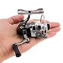OriGlam Mini Fishing Reels Spinning Reel 4.3:1 Gear Metal Design Smooth and Powerful Spinning Fishing Reels for Carp Bass Trout Freshwater Saltwater Fishing