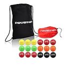PowerNet 3.2" Softball Weighted Progressive Training Balls Bundle with Backpack | Complete Set Heavy Ball 18 Pack 12 to 20 oz | Build Strength and Muscle (Drawstring Sack Bundle)