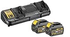 DeWalt DCB132T2-QW - 18/54V XR Flexvolt 6Ah Battery x 2 And Dual Charger Starter Kit Noir