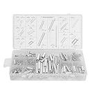 200Pcs/set 20 Sizes Spring Kit, Extension Compression Spring Assortment Kit, Galvanized Spring Pins Mixed Kit with Box