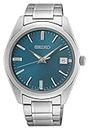Seiko Analogue Blue Dial Men's Watch-SUR525P1 Stainless Steel, Silver Strap