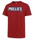 MLB Men's Dub Major Super Rival Team Color Primary Logo Word Mark T-Shirt, Philadelphia Phillies Red, L