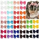 40PCS 3Inch Hair Bows for Girls Grosgrain Ribbon Toddler Hair Accessories with Alligator Clips for Toddlers Baby Girls Kids Teens in Pairs