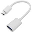 Cable de USB Macho A Puerto Tipo C Hembra OTG para PC Ordenadores Blanco GF91881