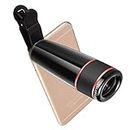 NECTAK Mobile Camera 12X Zoom Wide Angle HD Telescope Lens with Blur Background and Universal Clip Holder for All Latest Smartphones