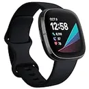 Fitbit Sense Advanced Health Watch with EDA & Stress Management tools, Temperature Tracking and Heart Health Insights – Carbon/Graphite
