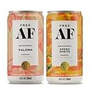 Free AF Non-Alcoholic Bundle Apero Spritz & Paloma | Ready to Drink Mocktails | Low Calories & Sugar | 12 Cans per Flavor, 8.4 fl oz each (24 pack)