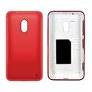 BACKER THE BRAND Replacement Back Door Battery Housing Panel for Nokia Lumia 620 (Power and Volume Side Button Included - Red