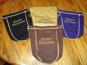 Lot of 4 Crown Royal Happy Holidays Bag Maple Black Reserve Christmas gift 750ml
