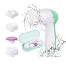 Facial Cleansing Brush Electric Facial Spin Brush Set with 4 Brush Heads for Gentle Exfoliating,Deep Cleansing,Removing Blackhead,Massaging Face Scrubber Skin Care for Teenage Girls Gift