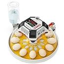 BIBIBIRDS Incubators with Automatic Humidity Control and Day Counter for Hatching 12 Eggs - Egg Incubator with Automatic Egg Turning and Egg Candle, Hatch Chicken, Quail, Duck and More