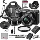 Sony Alpha a6400 Mirrorless Digital Camera with 16-50mm Lens + 32GB Card, Tripod, Case, and More (18pc Bundle)