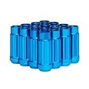 SEMAPHORE Car Wheel Lug Nut Set of 20 PCs with Spike Car Styling For Wheels 12 X 1.50 MM (Blue) Compatible With Chevrolet Beat