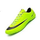 Agnueuty Football Boots Unisex Men Women Soccer Shoes Lace-Up Football Shoes for Big Boys Girls Green