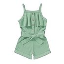 Toddler Girl Clothes Baby Girls Summer Sleeveless Clothing One Piece Halter Romper Jumpsuit 1-5T, Green, 2-3T
