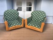 Juego de muebles de sillón verde Sylvanian Families salón salón