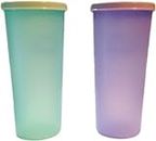Tupperware Rainbow Plastic Tumbler Set, Multicolour, 340ml, Set of 2
