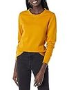 Amazon Essentials Women's French Terry Fleece Crewneck Sweatshirt (Available in Plus Size), Tobacco Brown, Large
