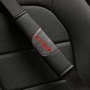 XYHGM Seat Belt Pad for Chevrolet Corvette C8 2020 2021 2022 2023 Leather Seat Belt Covering Pad Shoulder Strap Protection More Comfort Driving Interior Decoration Accessories 2PCS-Black