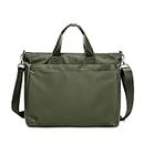 AQQWWER Borse per Laptop da Donna Business Women's Briefcase Handbag Women Totes Laptop Bag Shoulder Office Bags (Color : Dark Green)