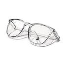 LeonDesigns Safety Glasses Anti-Fog Goggles Z87.1 Blue Light Blocking Anti-Dust UV Protection Glasses For Men Women (Square black1)