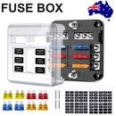 6 Way 12V Fuse Box Blade Fuse Block Waterproof for Automotive Golf Cart Truck  