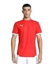 Puma Men's Solid Regular Fit T-Shirt (704917_Red-White