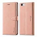 LOLFZ Wallet Case for iPhone 6 Plus, for iPhone 6S Plus Case, Premium Leather Case Card Holder Kickstand Magnetic Closure Flip Case Cover for iPhone 6 Plus 6S Plus - Rose Gold