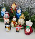 Wonderful Glass Novelty Artisan Christmas Tree Decorations Ukrainian Ornaments
