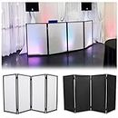 ECOTRIC Portable Event Facade DJ Foldable Cover Screen White/Black | Steel+Cloth Frame Booth +Travel Bag Case | Projector Display Scrim Panel with Folding