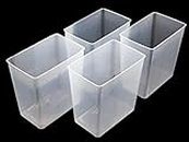 SAMPLUS MALL (LABEL) Set of 4 Fridge Storage Organizer Bins, Freezer Storage Containers Basket Plastic Pantry Racks, Kitchen Storage Bins for Kitchen Pantry Organization and Storage 1.2 L