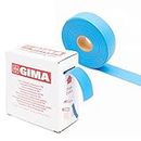 Gima - Tourniquet Tape, Einweg-Latexfrei, aus TPE, blaue Farbe, 25 vorgeschnittene Schnürsenkel Maße 42 x 2,5 cm, Dicke 0,5 mm; 1 Rolle