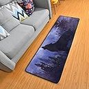 Howling Wolf Kitchen Rugs Non-Slip Soft Doormats Bath Carpet Floor Runner Area Rugs for Home Dining Living Room Bedroom 72" X 24"