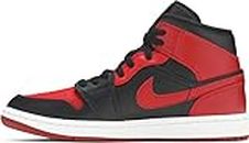 Nike Air Jordan 1 Mid Banned 554724 074 - Chaussures pour homme, Noir/rouge/blanc - - Multicolore, 43 EU