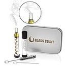 Glass Blunt Mini Glass Pipe, 3x More Compact Than it's Big Brother Glass Blunt Smoking Pipe From the Original Glass Blunt Brand. 1 Twisty Glass Blunt Holds Up To 1 Gram of Pure Herb