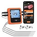 Mcbazel Wireless Digital Themometer for Outdoor BBQ,Bluetooth Barbecue Thermometer for Smoker Oven, Grill Thermometer with Dual Probes Measurement Results in 3-5 Seconds for Cooking Turkey Fish Beef
