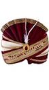 LA BELLEZA Traditional Wedding Accessories Turban Maroon Velvet Cloth for Dulha/Groom Pagdi/Pagari