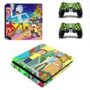 AU PS4 Slim S Console Controller Skin Rick Morty Vinyl Wrap Decal Stickers Anime